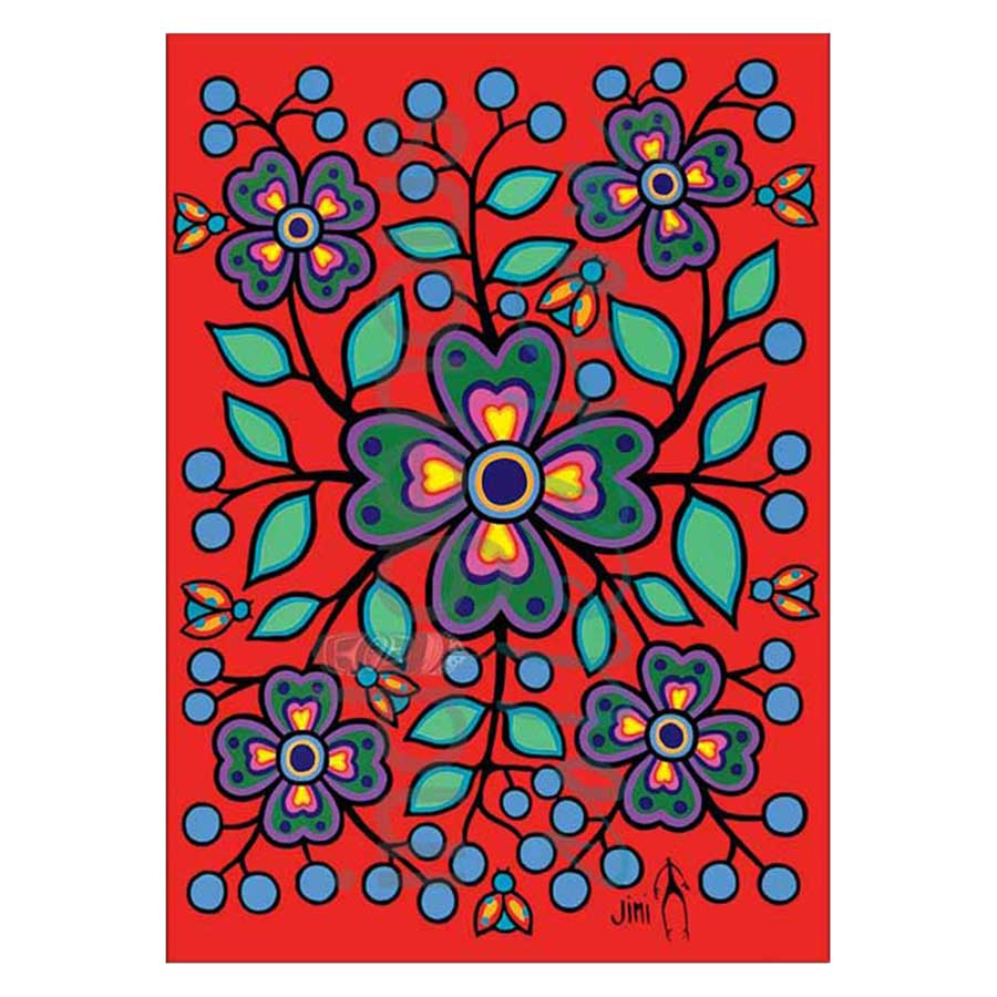 Red Floral Garden Canvas Prints