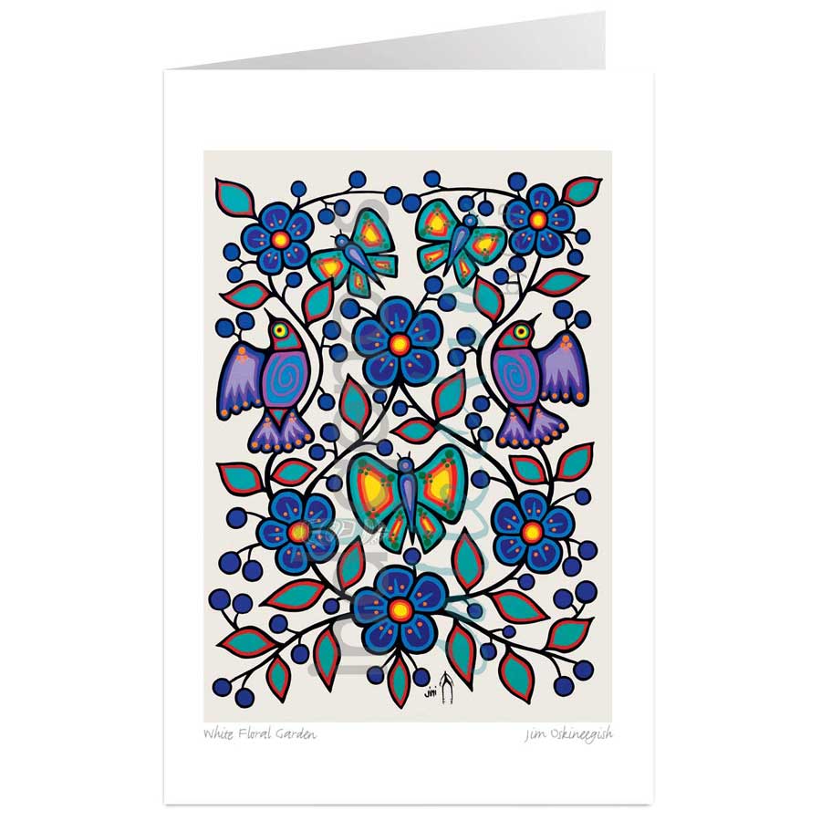 White Floral Garden by artist Jim Oskineegish