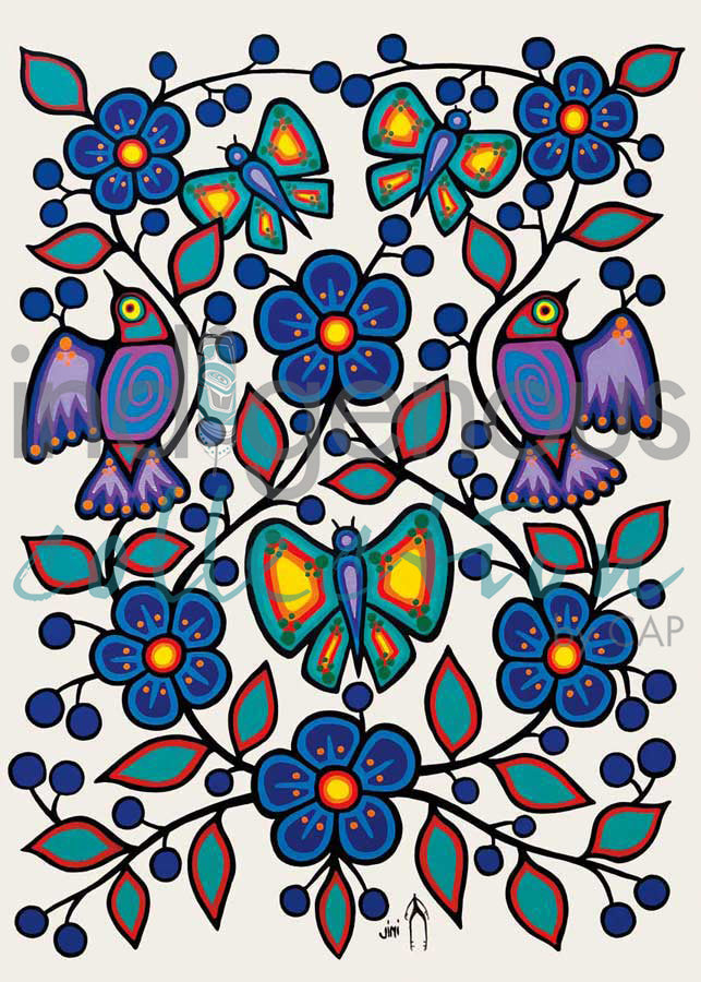 White Floral Garden by artist Jim Oskineegish