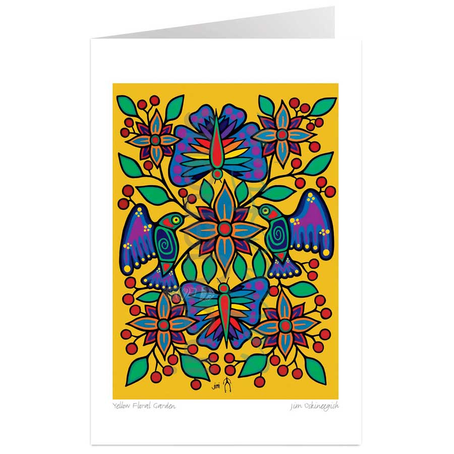 Yellow Floral Garden by artist Jim Oskineegish