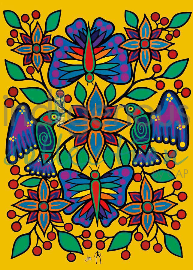 Yellow Floral Garden by artist Jim Oskineegish