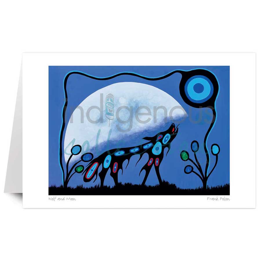 Wolf and Moon by artist Frank Polson