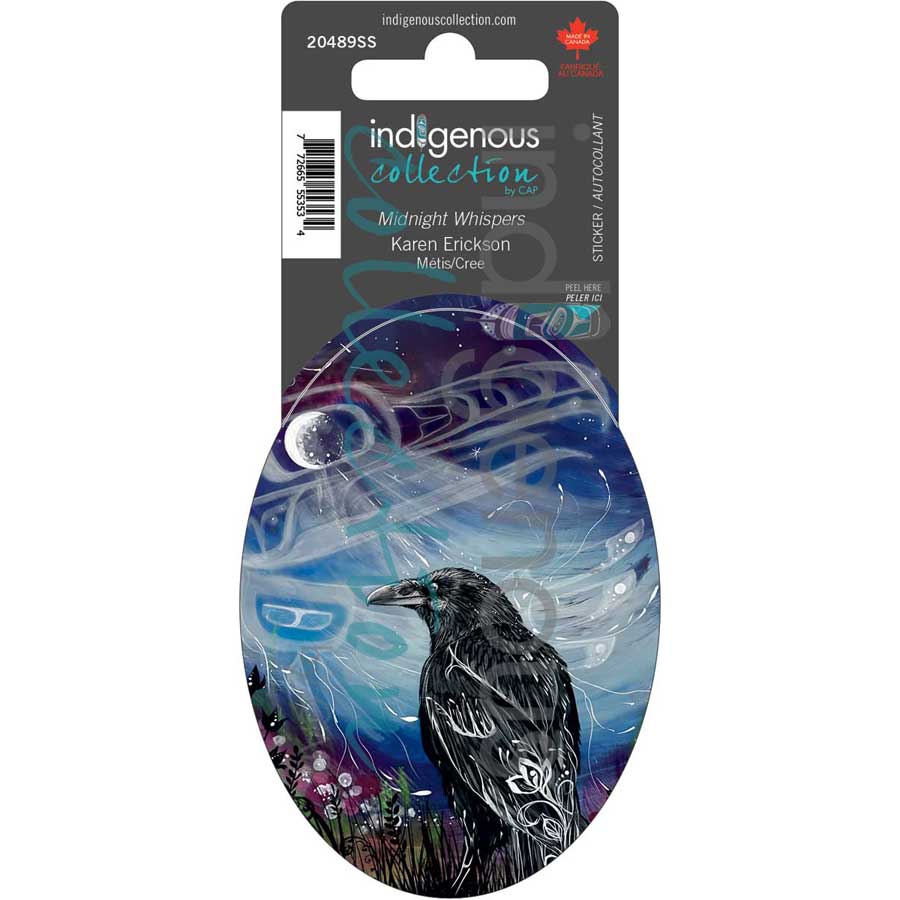 Midnight Whispers Sticker by artist Karen Erickson