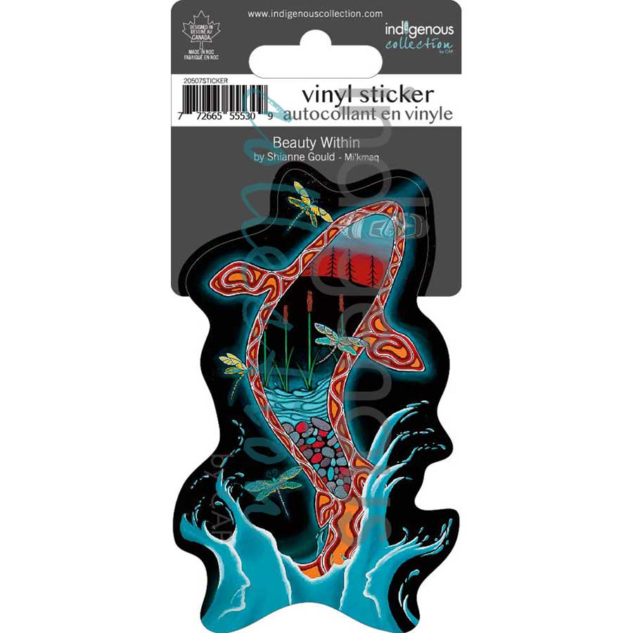 Beauty Within Vinyl Die-Cut Sticker by artist Shianne Gould