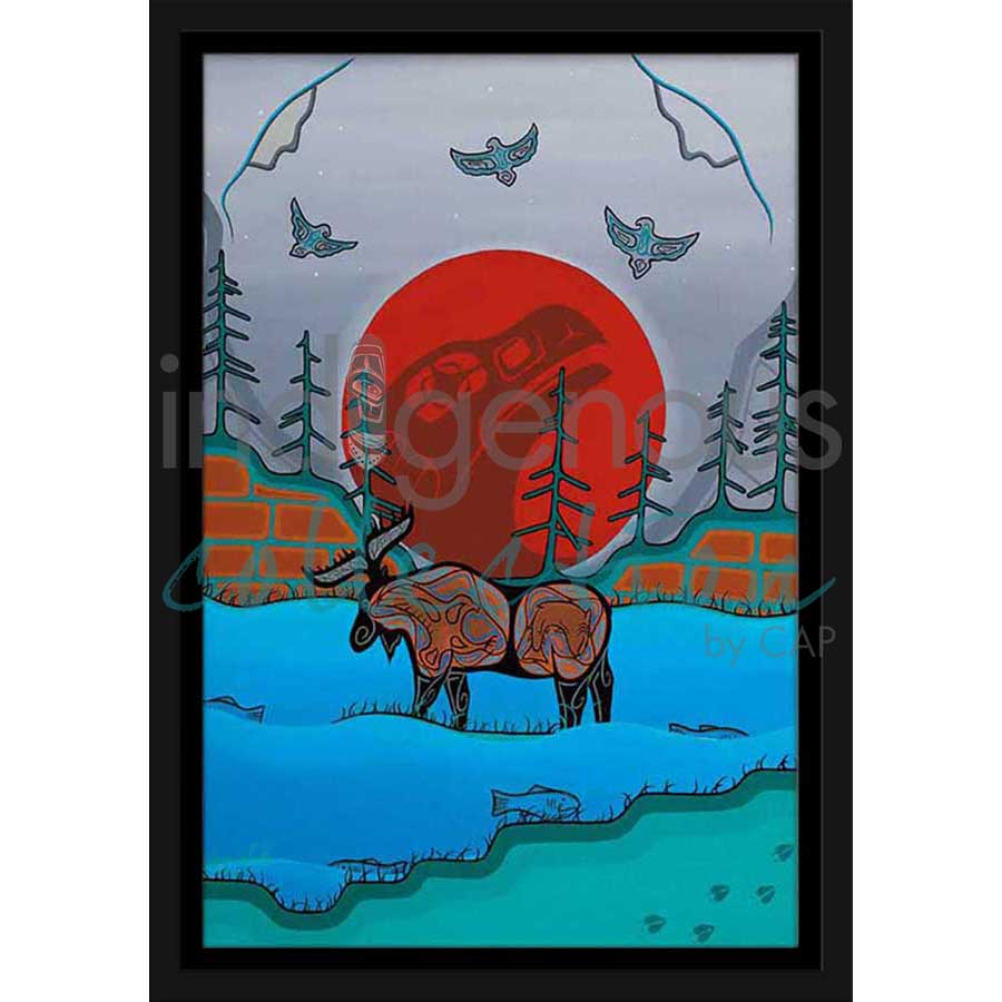 Spawning Moose by artist Shianne Gould - Mi'kmaq. Indigenous Collection