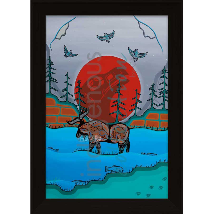 Spawning Moose by artist Shianne Gould - Mi'kmaq. Indigenous Collection