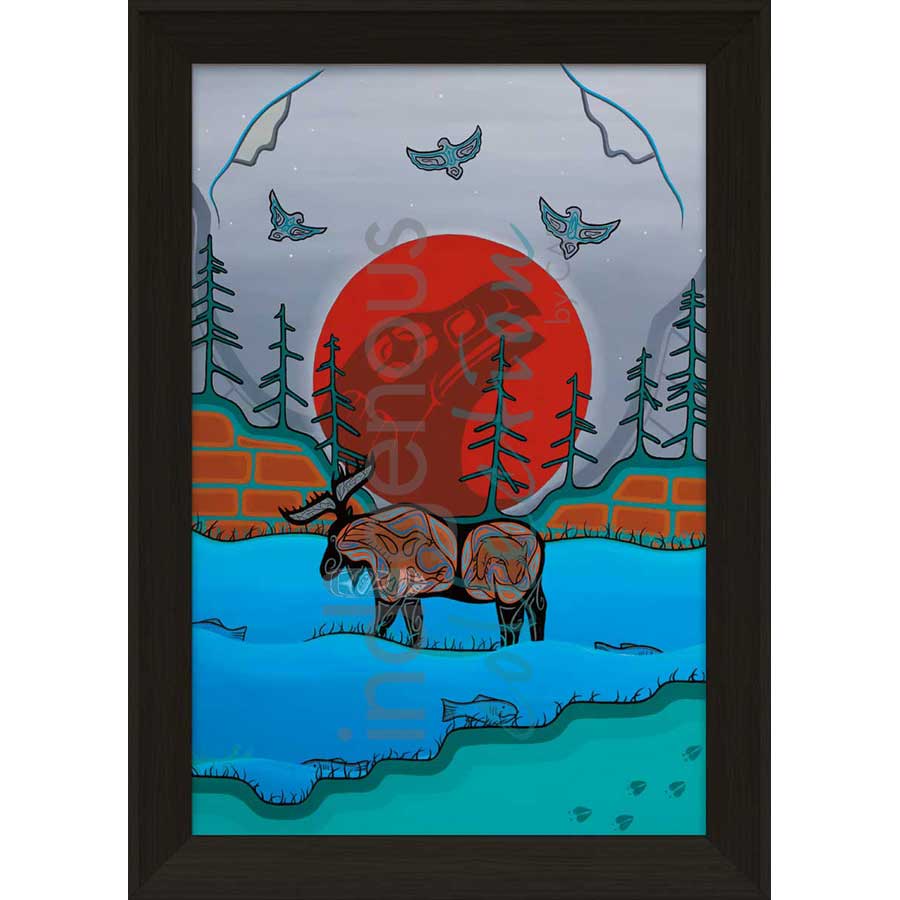 Spawning Moose by artist Shianne Gould - Mi'kmaq. Indigenous Collection
