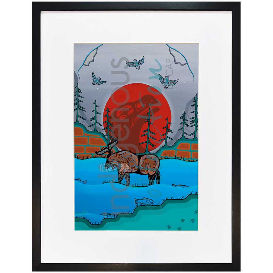 Spawning Moose by artist Shianne Gould - Mi'kmaq. Indigenous Collection