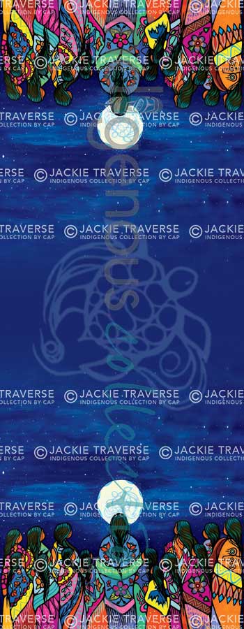 Full Moon Ceremony Eco Scarf by artist Jackie Traverse