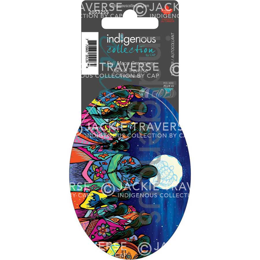 Full Moon Ceremony Sticker by artist Jackie Traverse