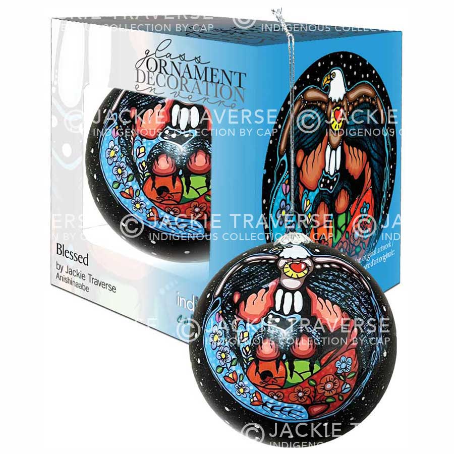 Blessed Glass Christmas Ornament by artistJackie Traverse