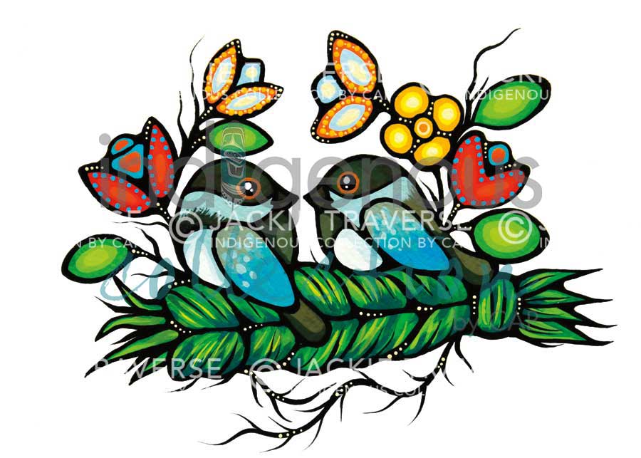 Chickadee Prayers by artist Jackie Traverse