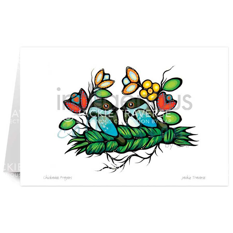 Chickadee Prayers by artist Jackie Traverse