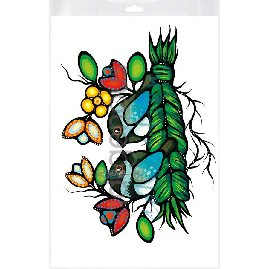 Chickadee Prayers by artist Jackie Traverse - Anishinaabe. Indigenous Collection