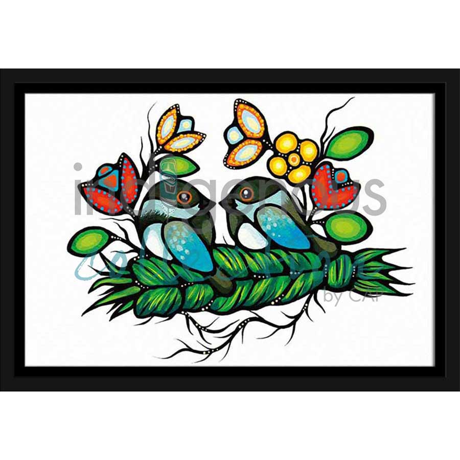 Chickadee Prayers by artist Jackie Traverse - Anishinaabe. Indigenous Collection