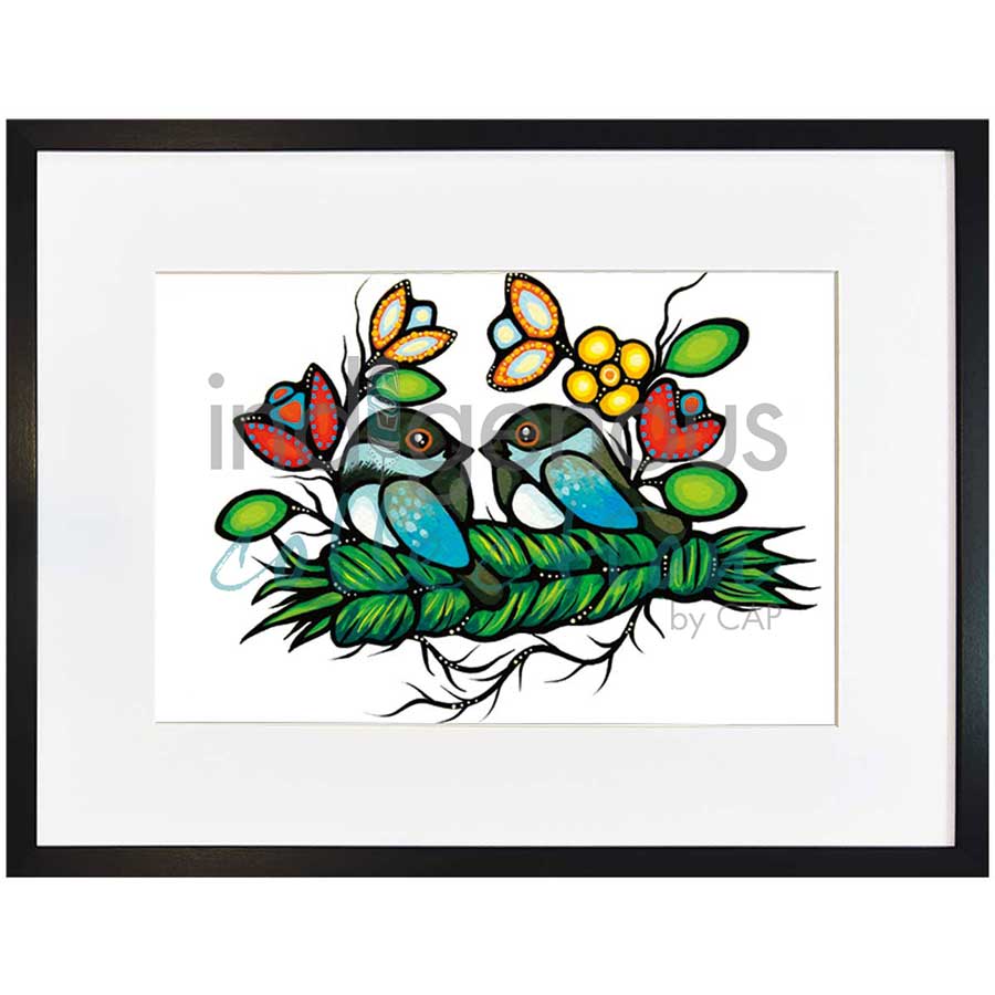 Chickadee Prayers by artist Jackie Traverse - Anishinaabe. Indigenous Collection