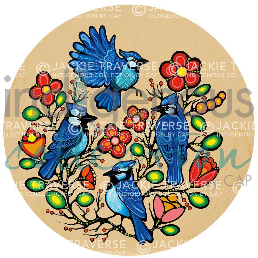 Band of Blue Jays by artist Jackie Traverse