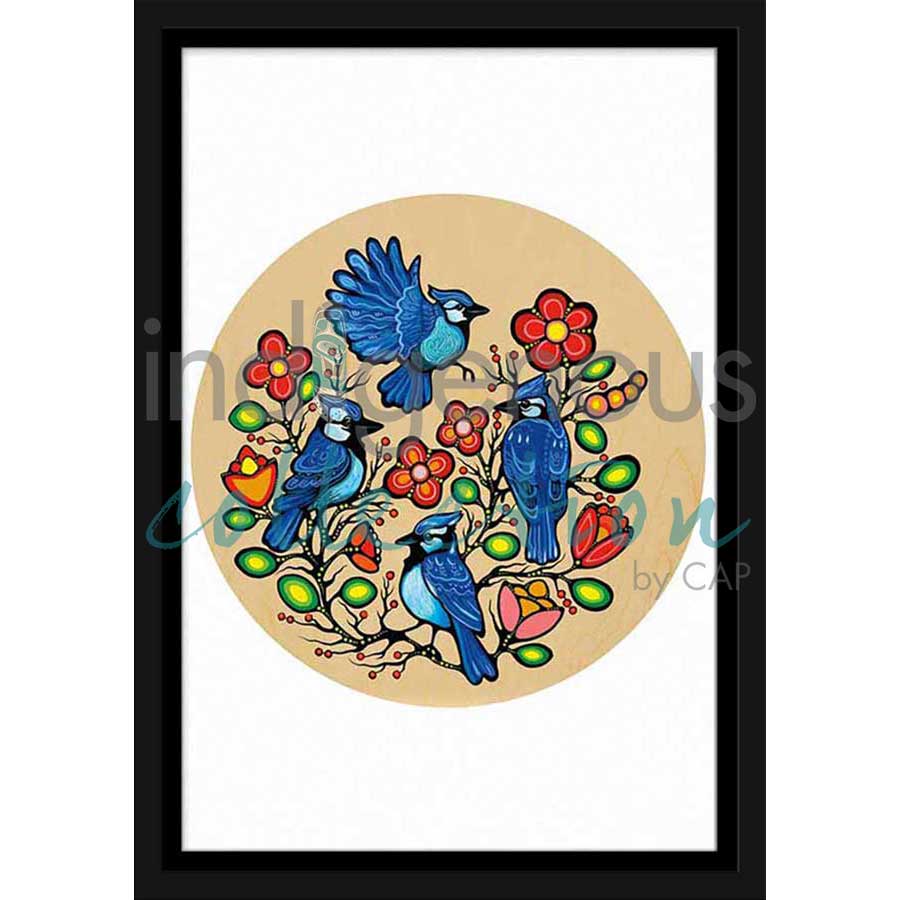 Band of Blue Jays by artist Jackie Traverse - Anishinaabe. Indigenous Collection