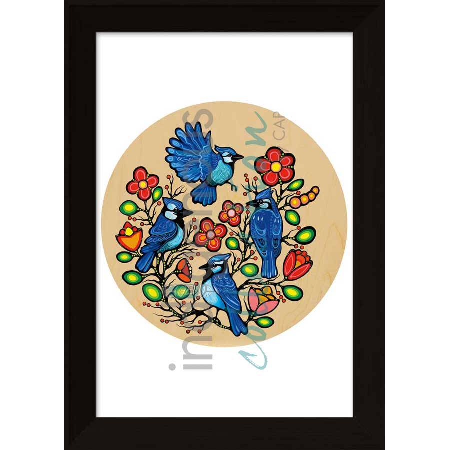 Band of Blue Jays by artist Jackie Traverse - Anishinaabe. Indigenous Collection