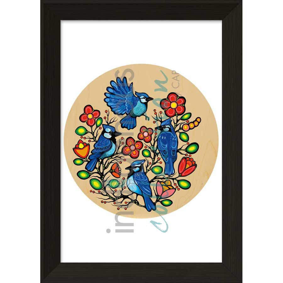 Band of Blue Jays by artist Jackie Traverse - Anishinaabe. Indigenous Collection