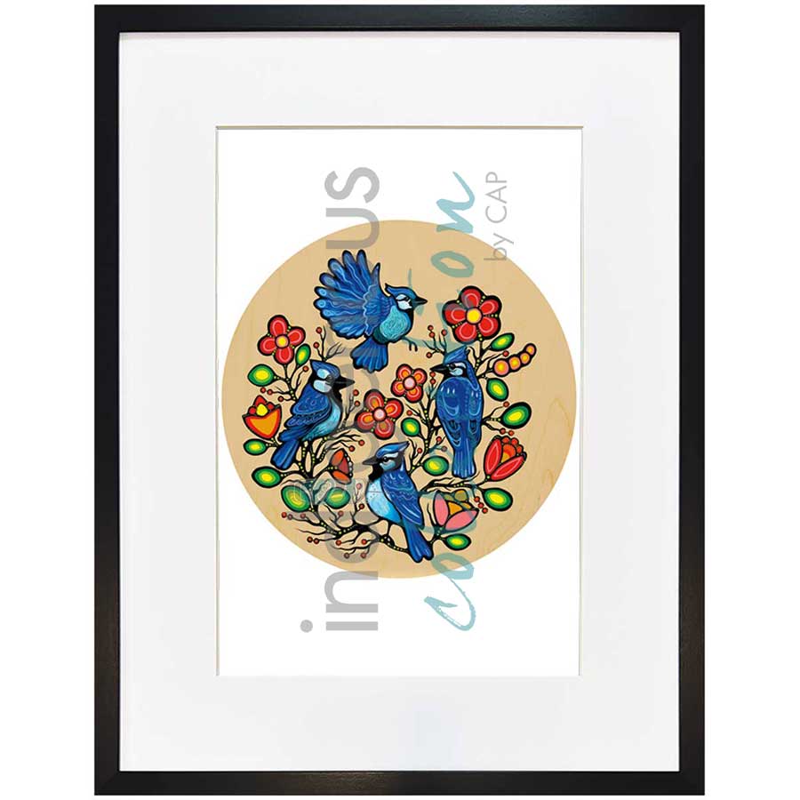 Band of Blue Jays by artist Jackie Traverse - Anishinaabe. Indigenous Collection