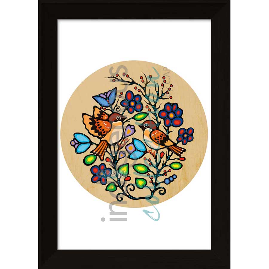 Sparrows by artist Jackie Traverse - Anishinaabe. Indigenous Collection