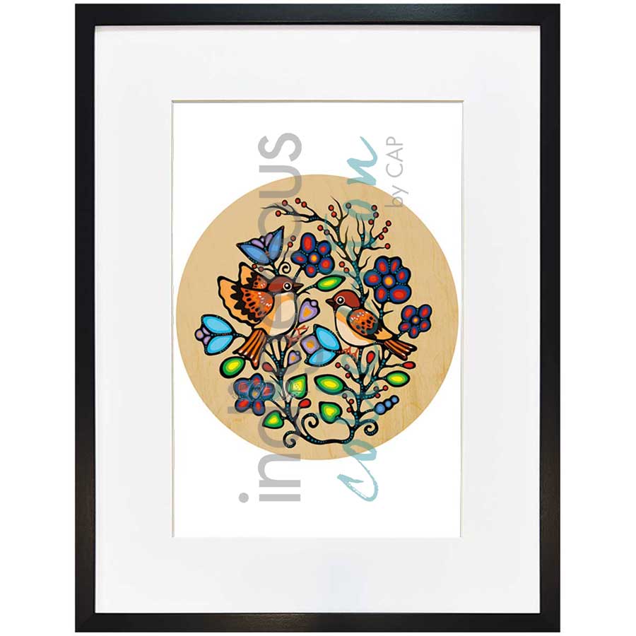 Sparrows by artist Jackie Traverse - Anishinaabe. Indigenous Collection