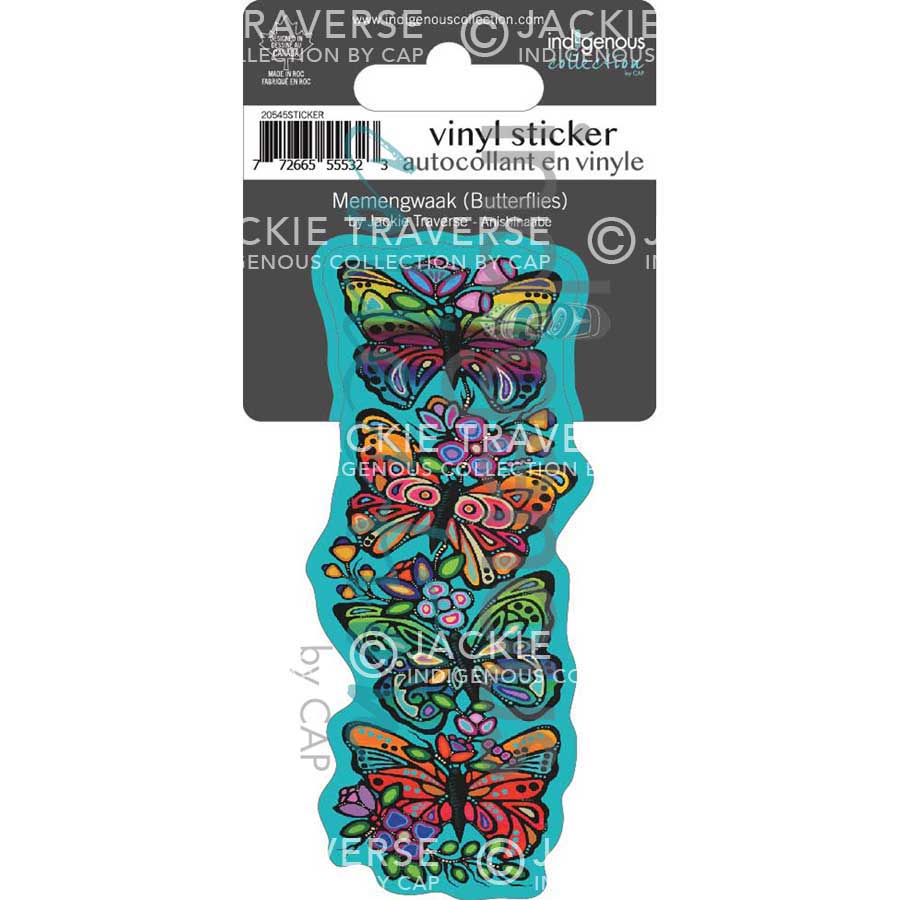 Memengwaak (Butterflies) Vinyl Die-Cut Sticker by artist Jackie Traverse