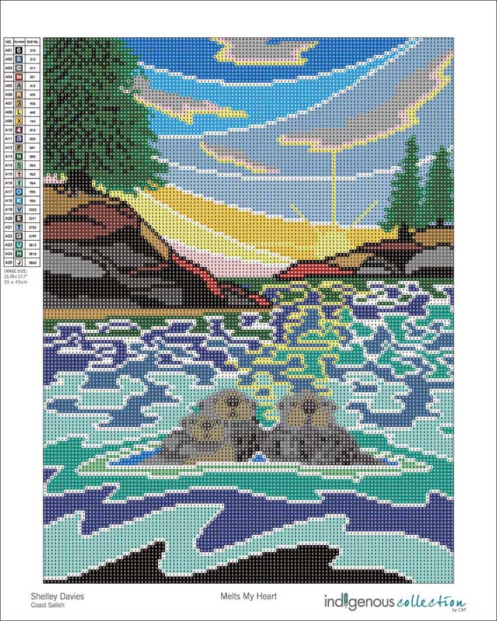 Melts My Heart Diamond Art Kit by artist Shelley Davies. Indigenous Collection