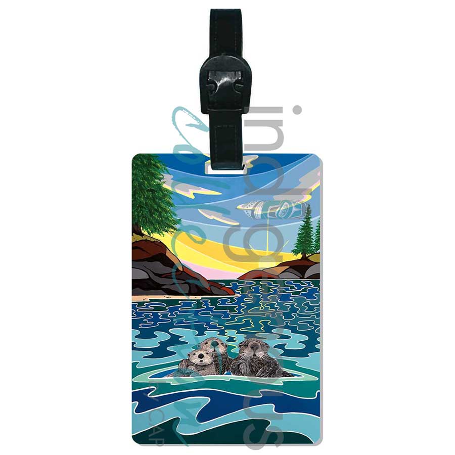 Melts My Heart Luggage Tag by artist Shelley Davies. Indigenous Collection.