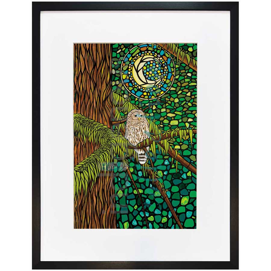 Emerald Forest Transformation by artist Shelley Davies - Coast Salish. Indigenous Collection