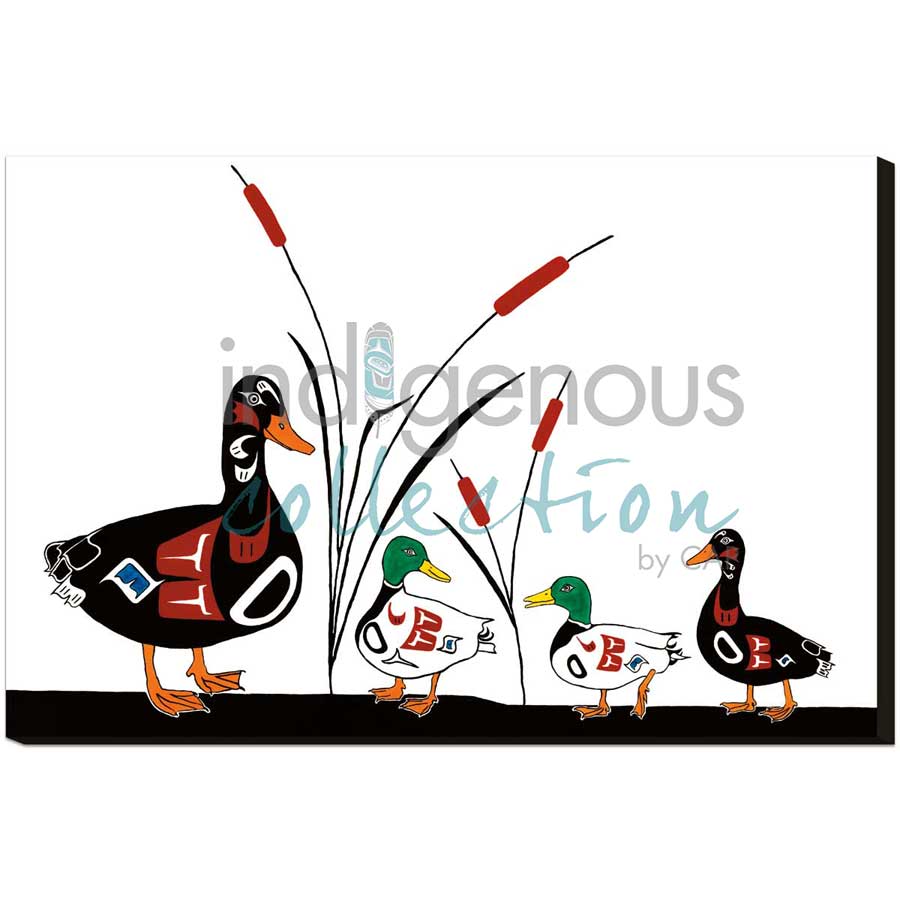 Duck Family by artist Shirley Babcock - Coast Salish/Kwakwaka'wakw. Indigenous Collection