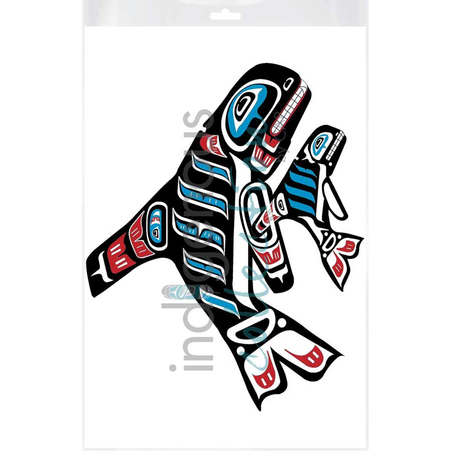 Orca and Baby by artist Shirley Babcock - Coast Salish/Kwakwaka'wakw. Indigenous Collection