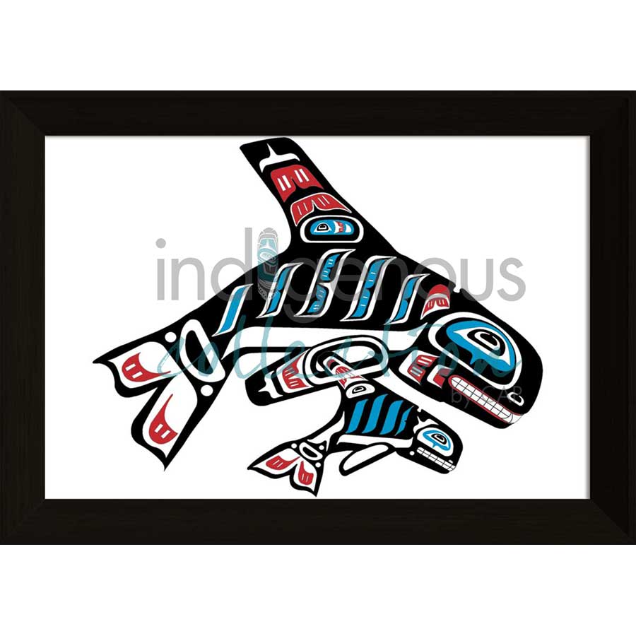 Orca and Baby by artist Shirley Babcock - Coast Salish/Kwakwaka'wakw. Indigenous Collection
