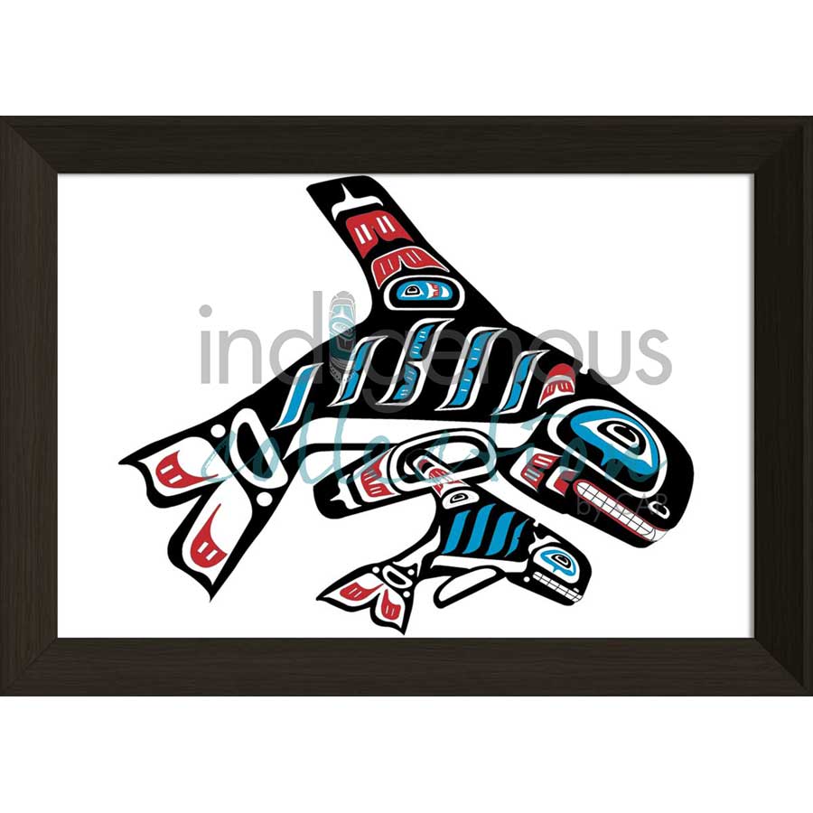 Orca and Baby by artist Shirley Babcock - Coast Salish/Kwakwaka'wakw. Indigenous Collection