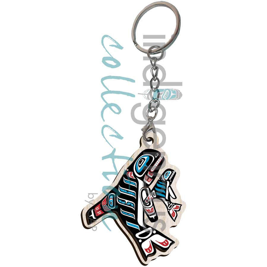 Orca and Baby 3D Keychain by artist Shirley Babcock. Indigenous Collection.