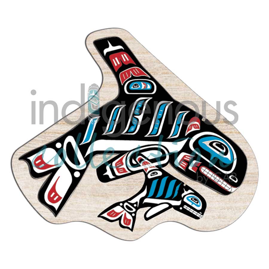 Orca and Baby 3D Magnets by artist Shirley Babcock. Indigenous Collection.