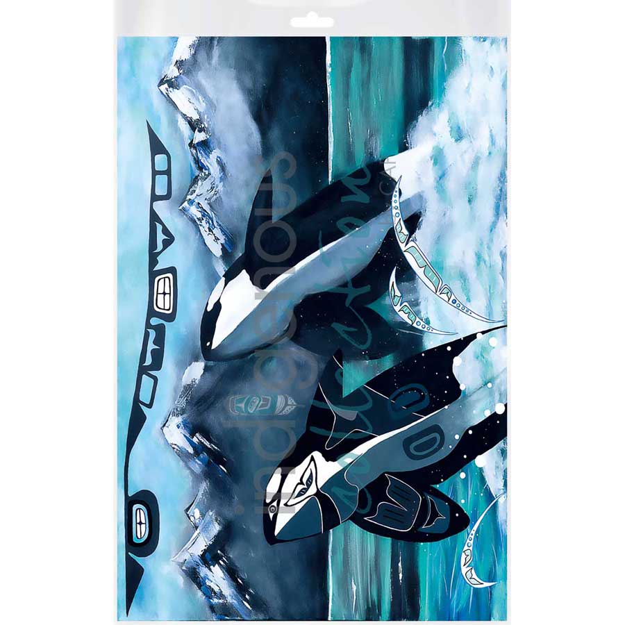 Orca Sisters by artist Shirley Babcock - Coast Salish/Kwakwaka'wakw. Indigenous Collection
