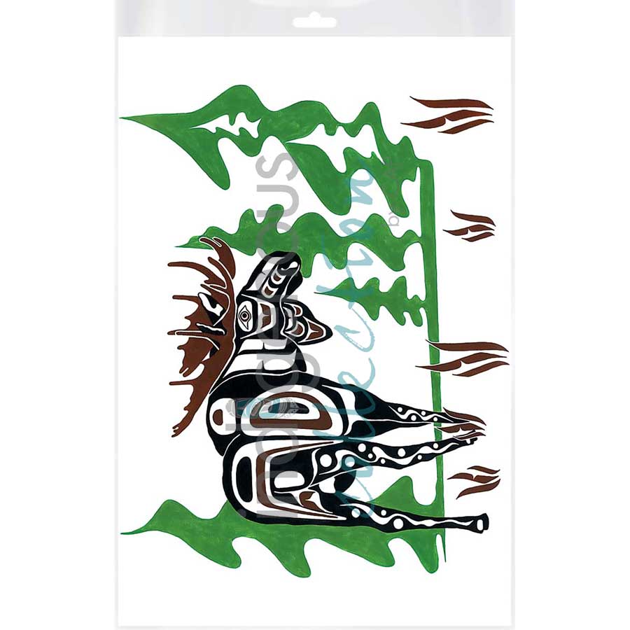 Moose Hunt by artist Shirley Babcock - Coast Salish/Kwakwaka'wakw. Indigenous Collection