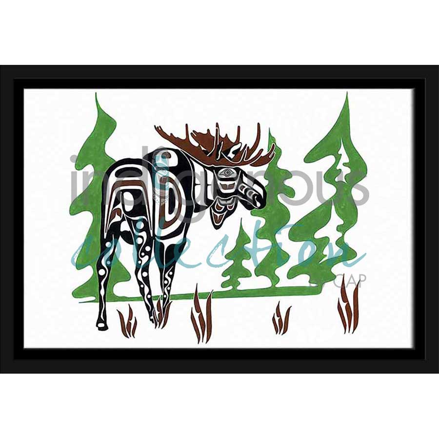 Moose Hunt by artist Shirley Babcock - Coast Salish/Kwakwaka'wakw. Indigenous Collection