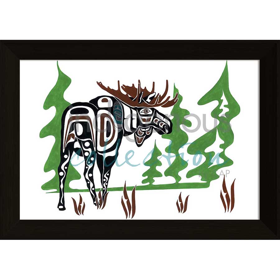 Moose Hunt by artist Shirley Babcock - Coast Salish/Kwakwaka'wakw. Indigenous Collection