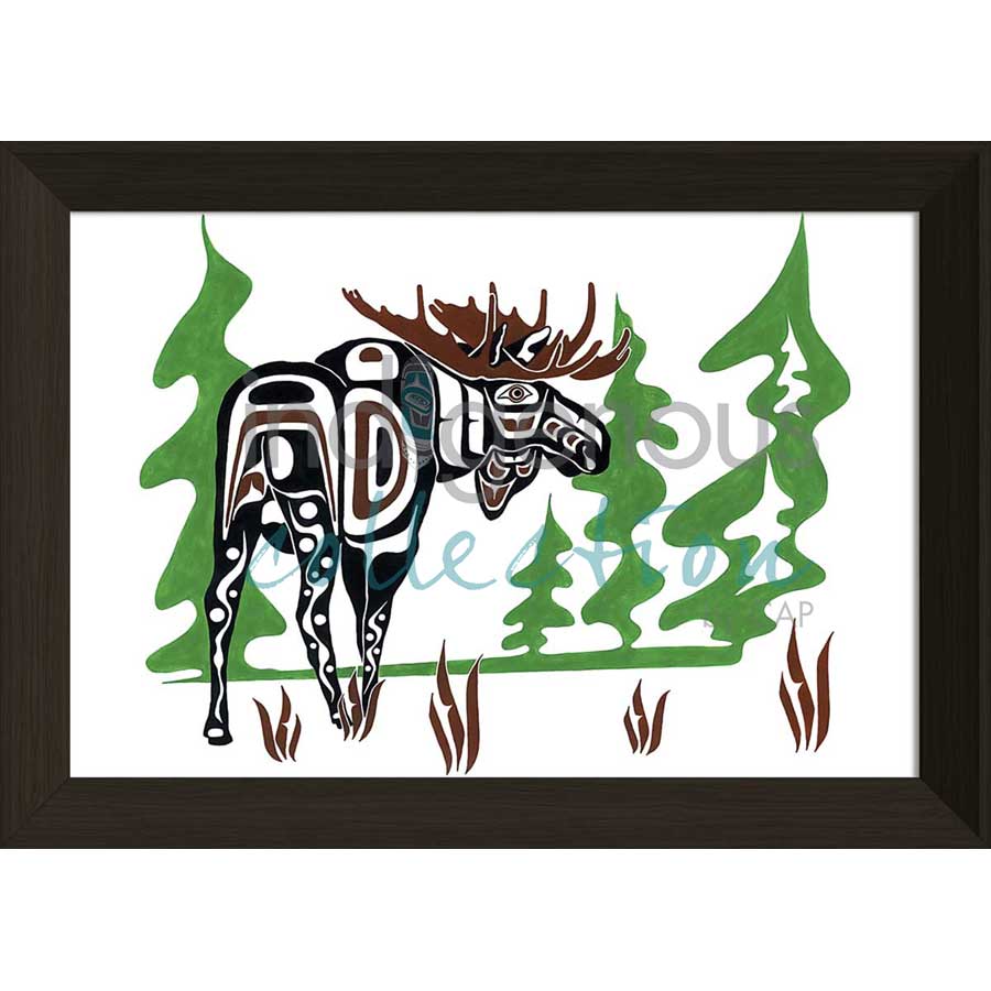 Moose Hunt by artist Shirley Babcock - Coast Salish/Kwakwaka'wakw. Indigenous Collection