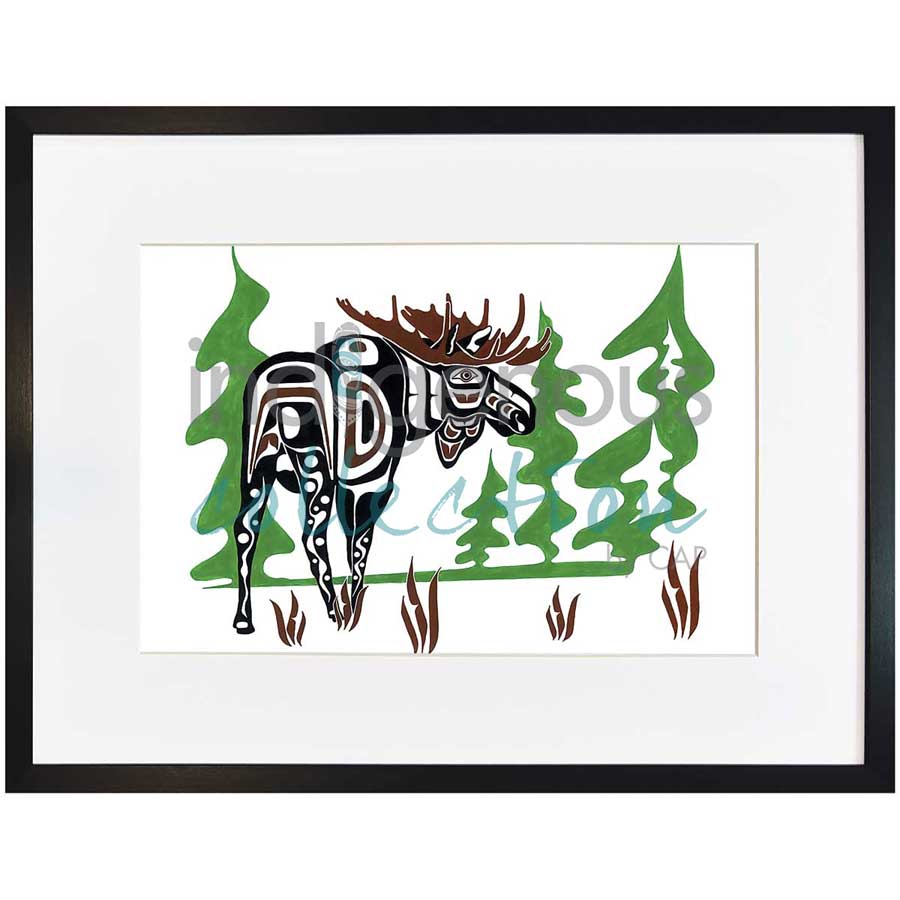 Moose Hunt by artist Shirley Babcock - Coast Salish/Kwakwaka'wakw. Indigenous Collection