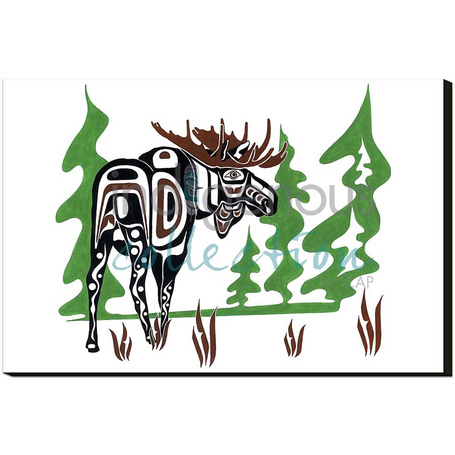 Moose Hunt by artist Shirley Babcock - Coast Salish/Kwakwaka'wakw. Indigenous Collection