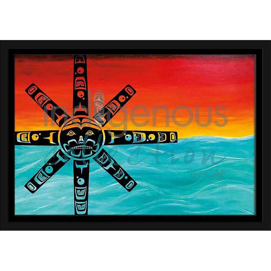 Sunset by artist Shirley Babcock - Coast Salish/Kwakwaka'wakw. Indigenous Collection