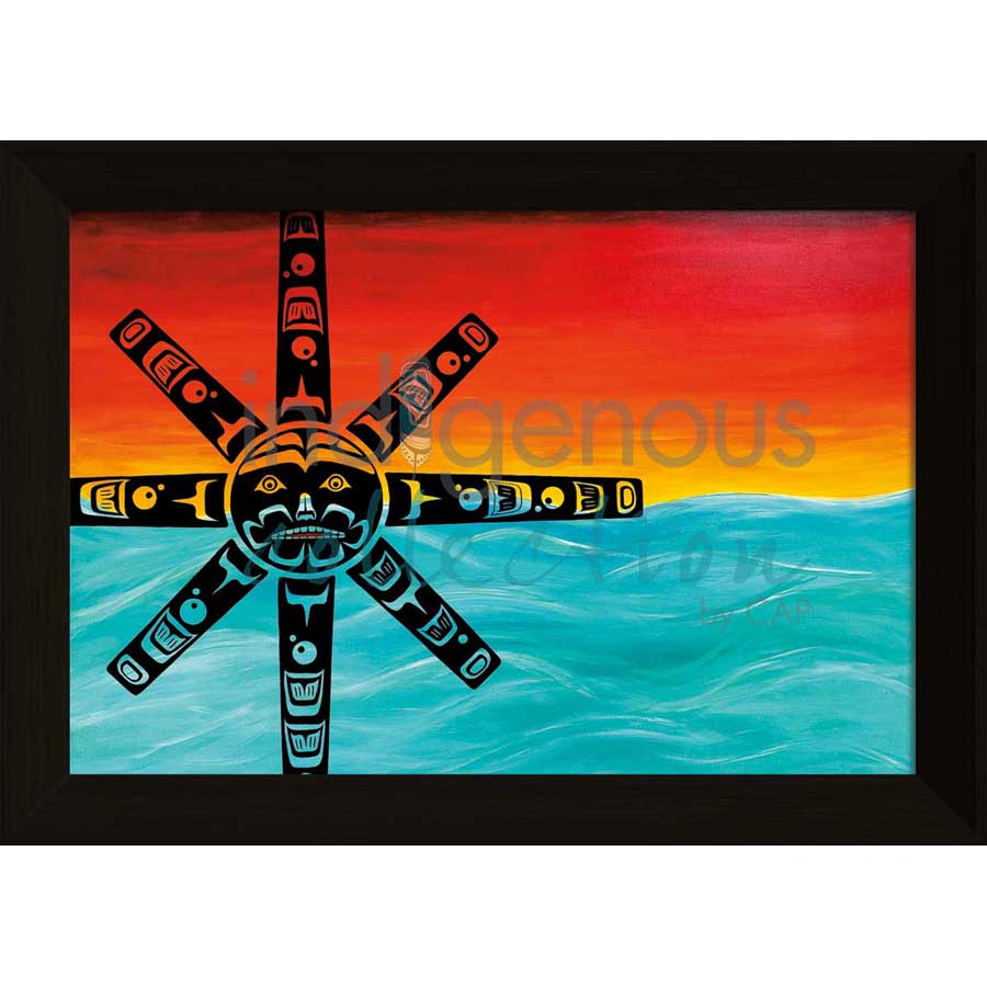 Sunset by artist Shirley Babcock - Coast Salish/Kwakwaka'wakw. Indigenous Collection