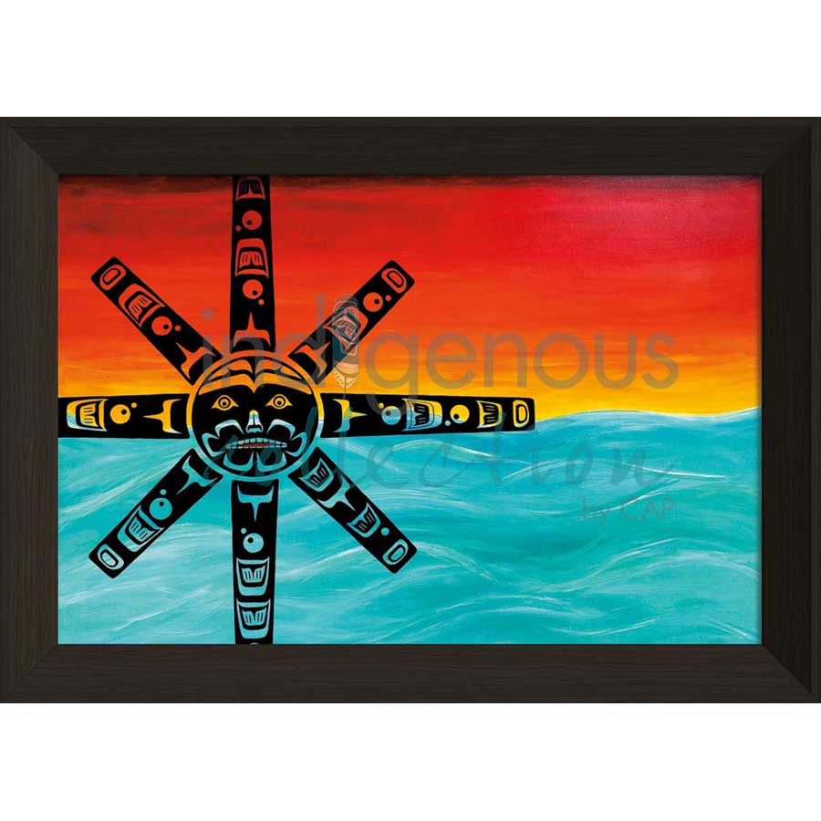 Sunset by artist Shirley Babcock - Coast Salish/Kwakwaka'wakw. Indigenous Collection