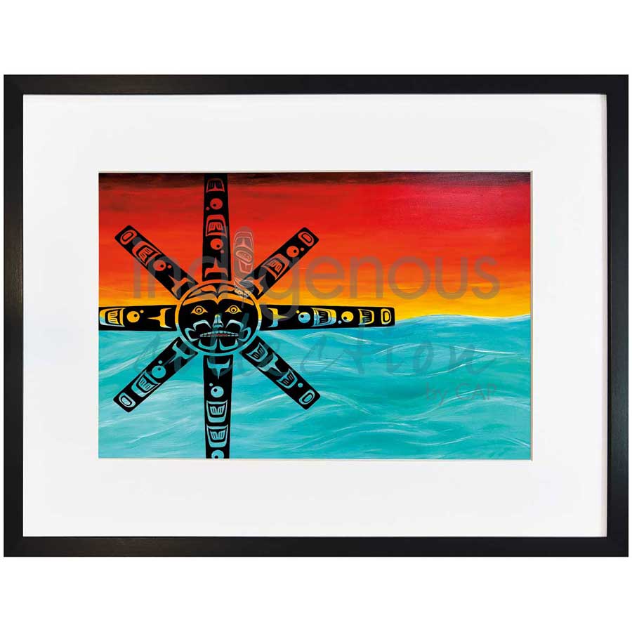 Sunset by artist Shirley Babcock - Coast Salish/Kwakwaka'wakw. Indigenous Collection