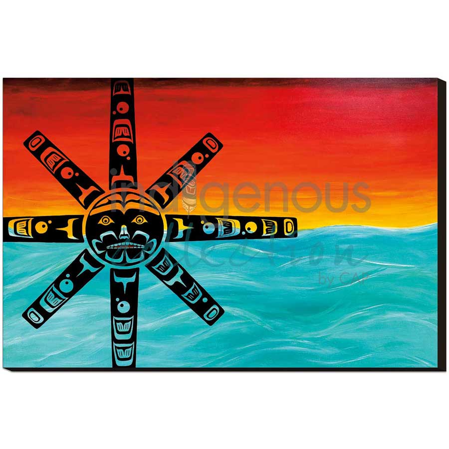 Sunset by artist Shirley Babcock - Coast Salish/Kwakwaka'wakw. Indigenous Collection