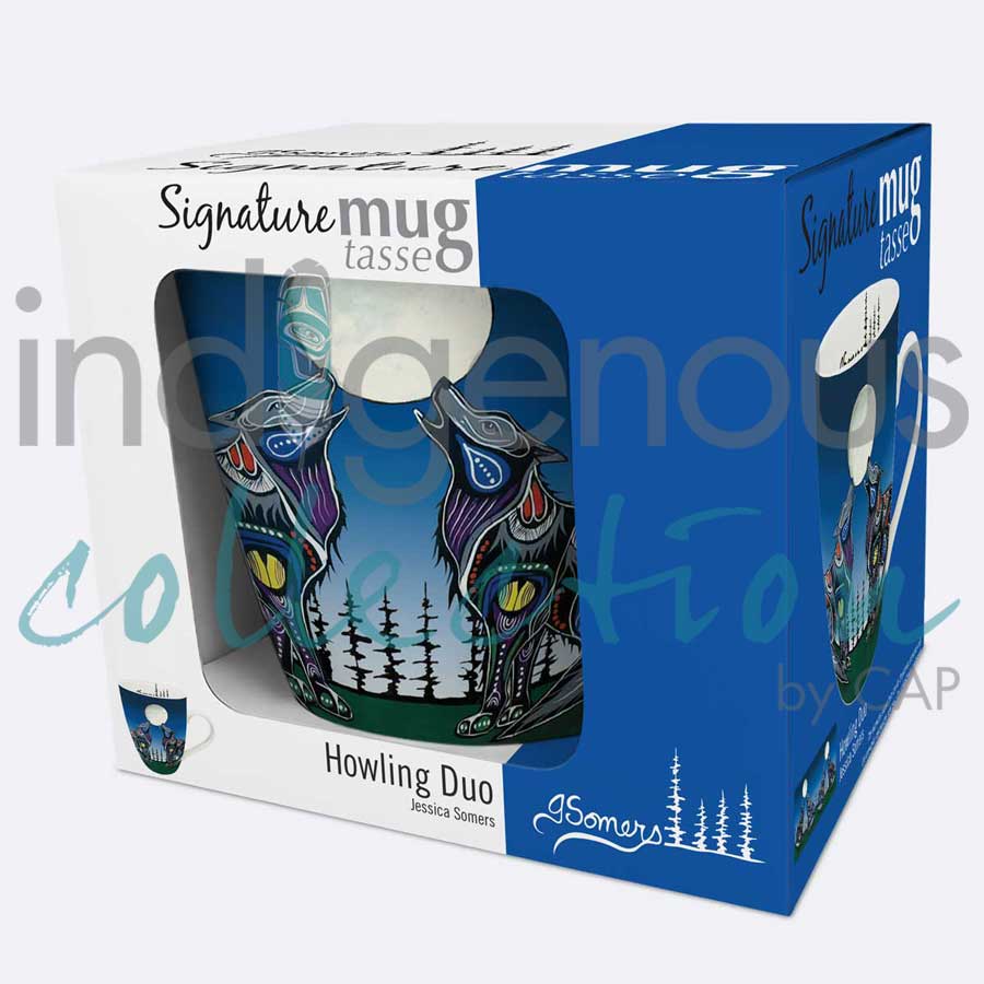 Howling Duo 18 oz. Signature Mug by artist Jessica Somers